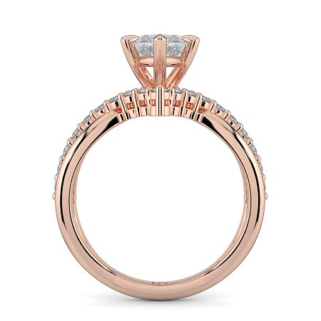 Jana 6 Claws and Double Band with Diamonds