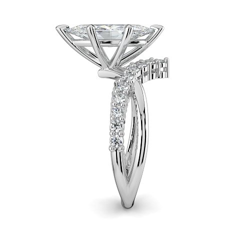 Jana 6 Claws and Double Band with Diamonds