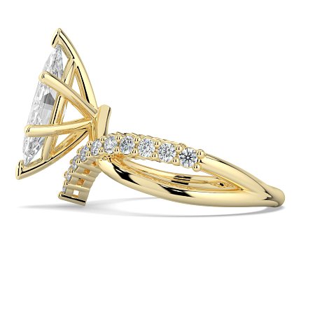 Jana 6 Claws and Double Band with Diamonds