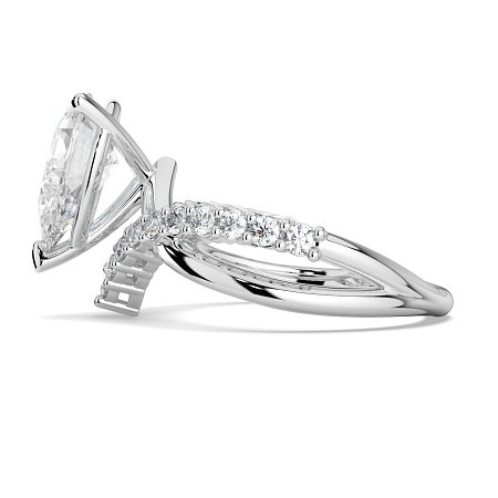 Jana 6 Claws and Double Band with Diamonds