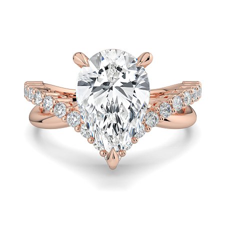 Jana 6 Claws and Double Band with Diamonds