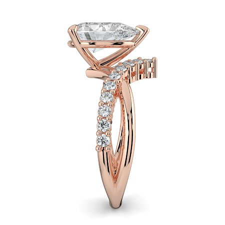 Jana 6 Claws and Double Band with Diamonds