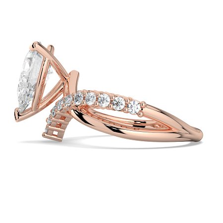 Jana 6 Claws and Double Band with Diamonds