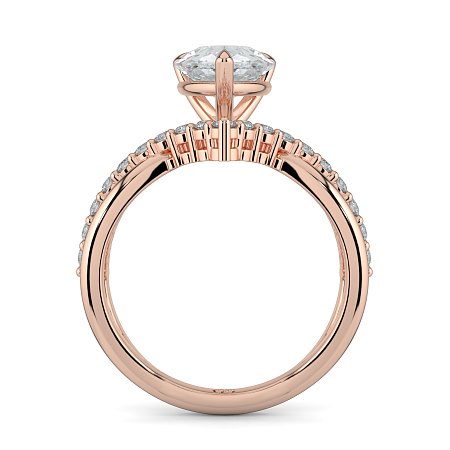 Jana 6 Claws and Double Band with Diamonds