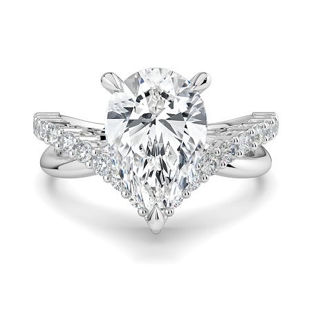 Jana 6 Claws and Double Band with Diamonds