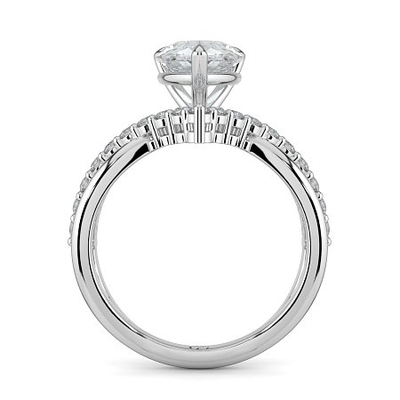 Jana 6 Claws and Double Band with Diamonds