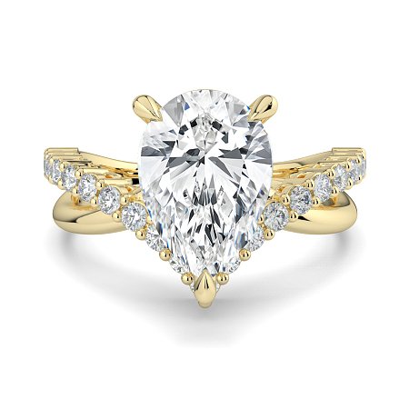 Jana 6 Claws and Double Band with Diamonds