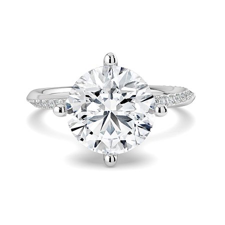 Ariel with 4 Claws with Swirled Diamonds on Band