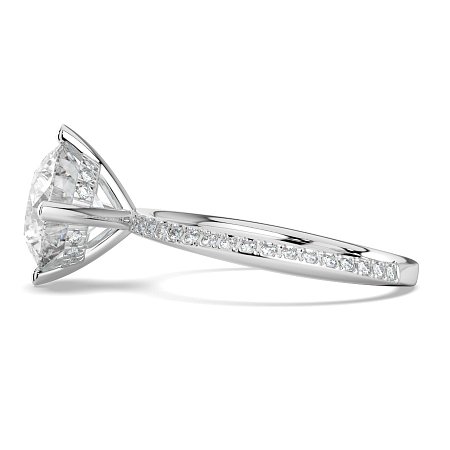 Ariel with 4 Claws with Swirled Diamonds on Band