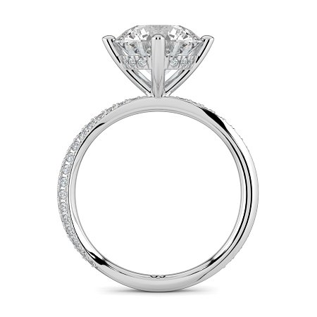 Ariel with 4 Claws with Swirled Diamonds on Band