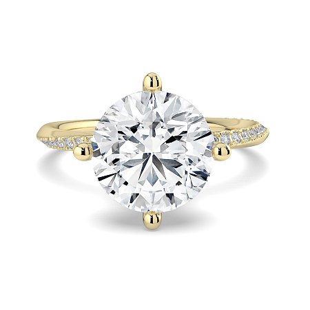 Ariel with 4 Claws with Swirled Diamonds on Band