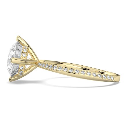 Ariel with 4 Claws with Swirled Diamonds on Band