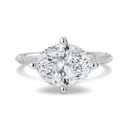 Ariel with 4 Claws with Swirled Diamonds on Band
