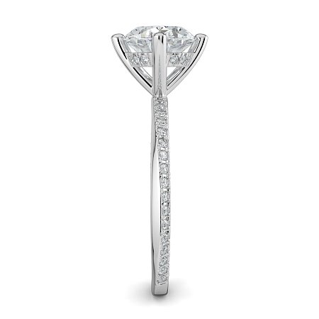 Ariel with 4 Claws with Swirled Diamonds on Band