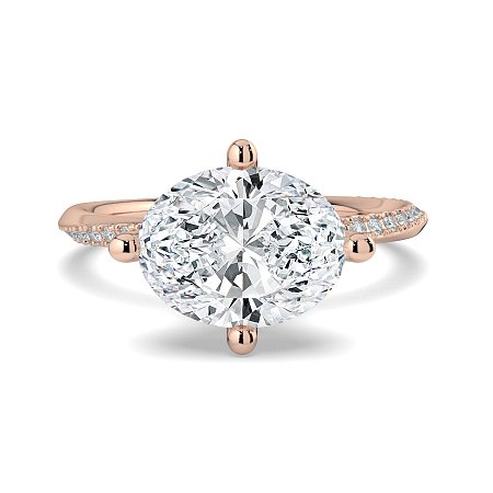 Ariel with 4 Claws with Swirled Diamonds on Band