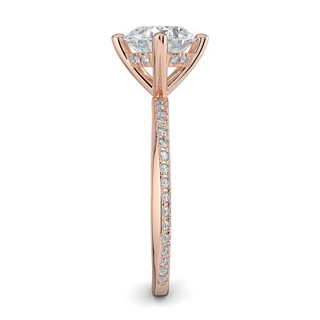 Ariel with 4 Claws with Swirled Diamonds on Band