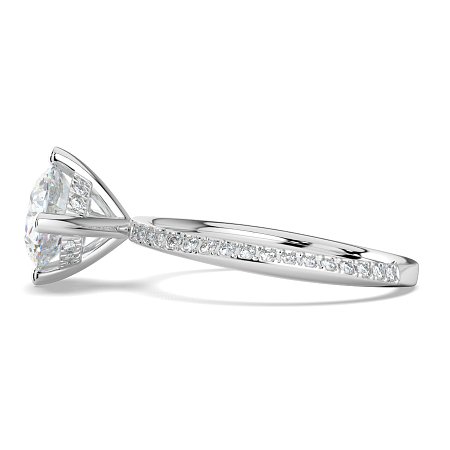 Ariel with 4 Claws with Swirled Diamonds on Band