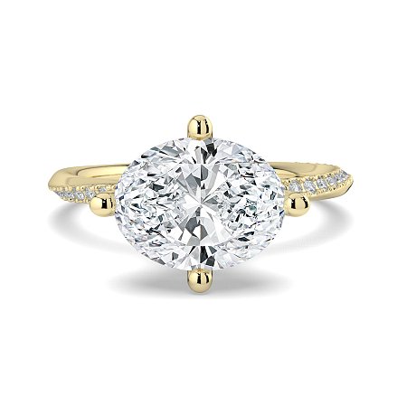 Ariel with 4 Claws with Swirled Diamonds on Band