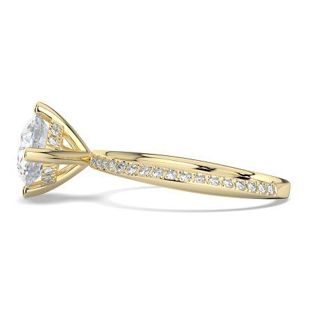 Ariel with 4 Claws with Swirled Diamonds on Band