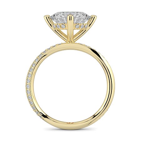 Ariel with 4 Claws with Swirled Diamonds on Band