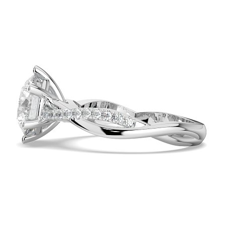 Jana 6 Claws with Diamonds on Half Band