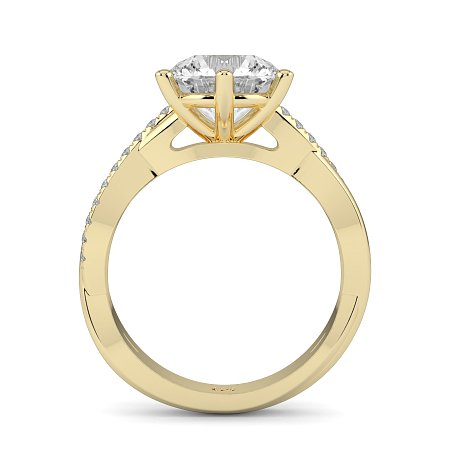 Jana 6 Claws with Diamonds on Half Band