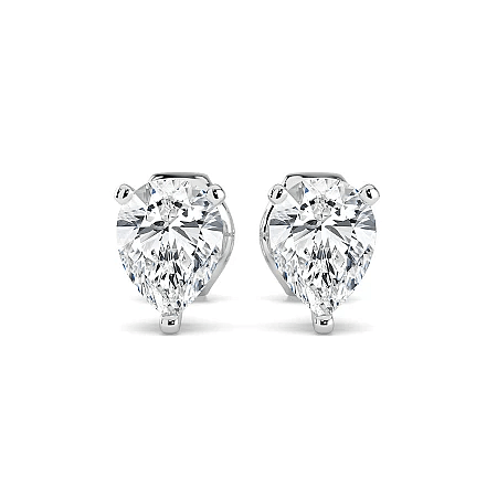 Earrings with 2 Lab Grown IGI Diamonds 1.55ct Total Weight
