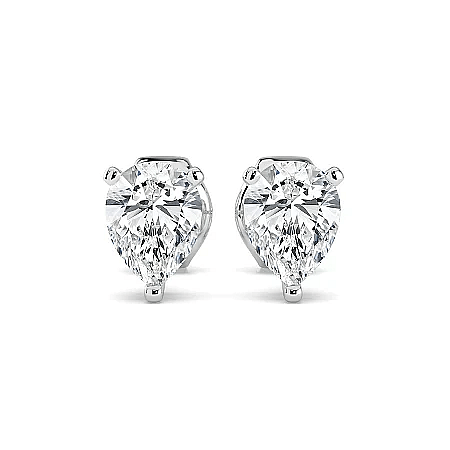 Earrings with 2 Lab Grown IGI Diamonds 2.07ct Total Weight