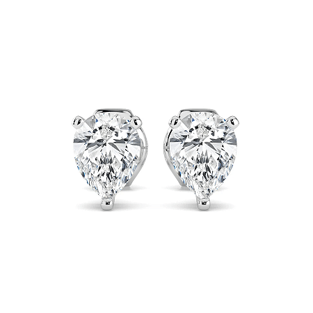 Earrings with 2 Lab Grown IGI Diamonds 1.55ct Total Weight