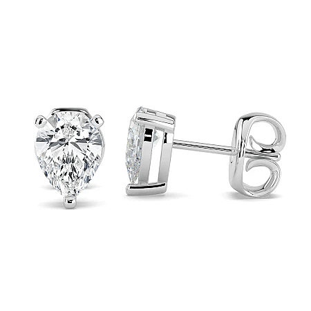 Earrings with 2 Lab Grown IGI Diamonds 1.55ct Total Weight