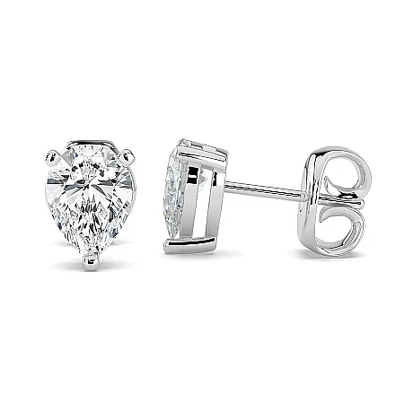 Earrings with 2 Lab Grown IGI Diamonds 2.07ct Total Weight