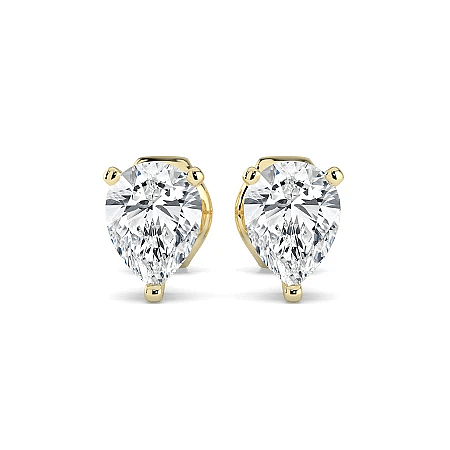 Earrings with 2 Lab Grown IGI Diamonds 1.55ct Total Weight