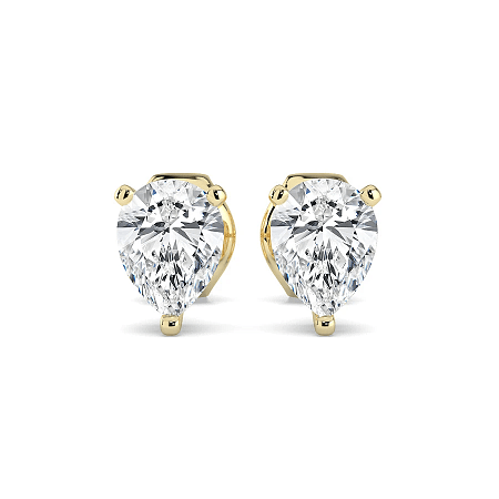 Earrings with 2 Lab Grown IGI Diamonds 1.07ct Total Weight