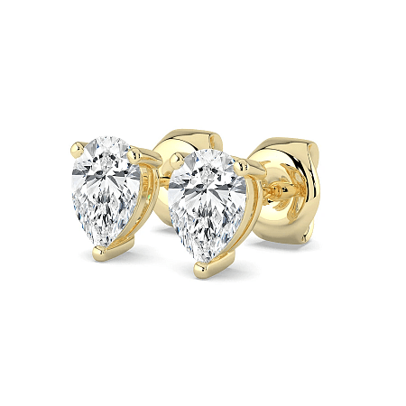 Earrings with 2 Lab Grown IGI Diamonds 1.07ct Total Weight