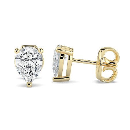 Earrings with 2 Lab Grown IGI Diamonds 2.14ct Total Weight