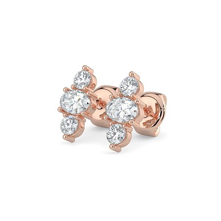 Trilogy Claw Set Earrings with Lab-grown Diamonds