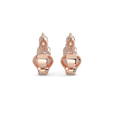 Trilogy Claw Set Earrings with Lab-grown Diamonds