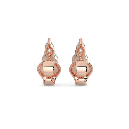 Trilogy Claw Set Earrings with Lab-grown Diamonds