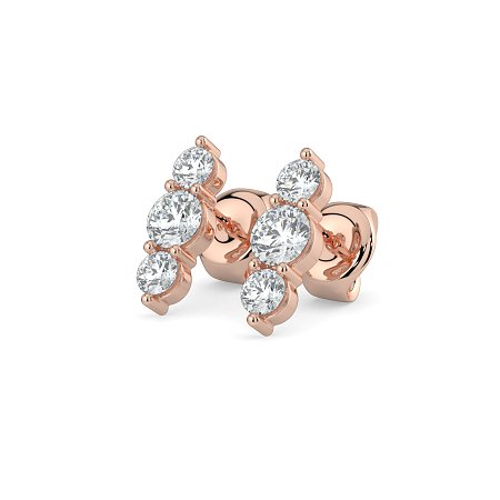 Trilogy Claw Set Earrings with Lab-grown Diamonds