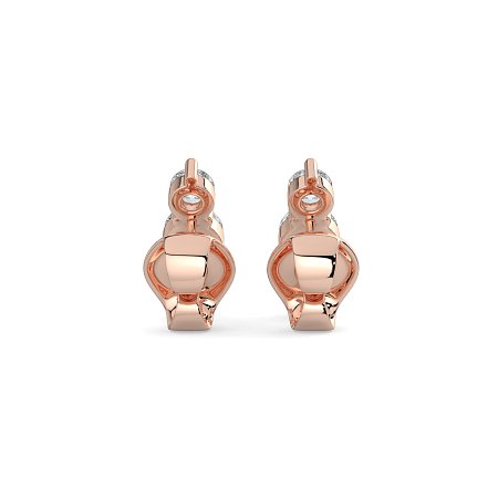 Trilogy Claw Set Earrings with Lab-grown Diamonds