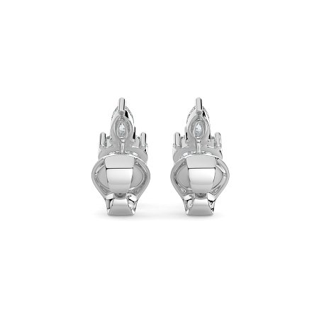 Trilogy Claw Set Earrings with Lab-grown Diamonds