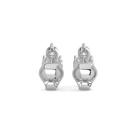 Trilogy Claw Set Earrings with Lab-grown Diamonds