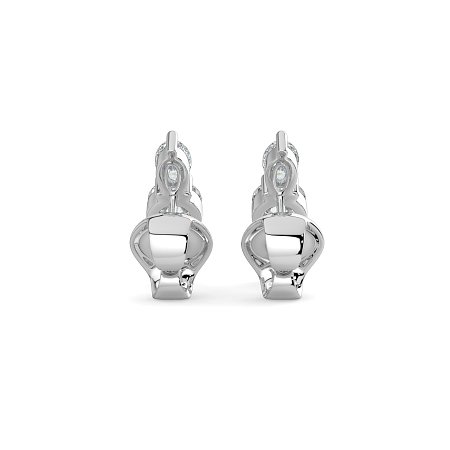 Trilogy Claw Set Earrings with Lab-grown Diamonds