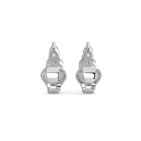 Trilogy Claw Set Earrings with Lab-grown Diamonds