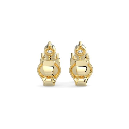 Trilogy Claw Set Earrings with Lab-grown Diamonds