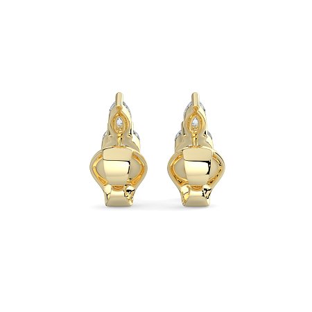 Trilogy Claw Set Earrings with Lab-grown Diamonds