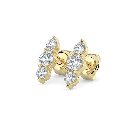 Trilogy Claw Set Earrings with Lab-grown Diamonds