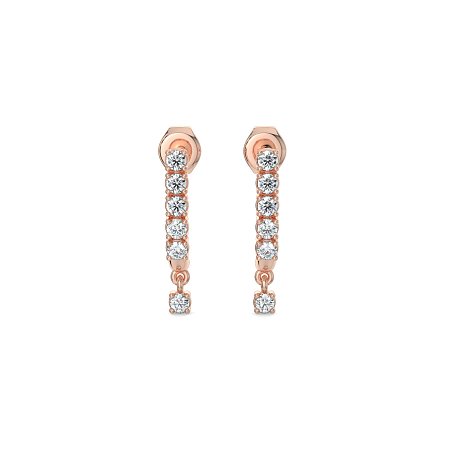 Drop Earrings with Claw Set Total 0.18cts Lab-grown Round Diamonds