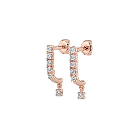 Drop Earrings with Claw Set Total 0.18cts Lab-grown Round Diamonds