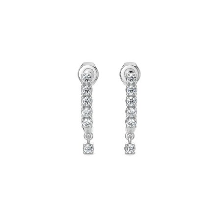 Drop Earrings with Claw Set Total 0.18cts Lab-grown Round Diamonds